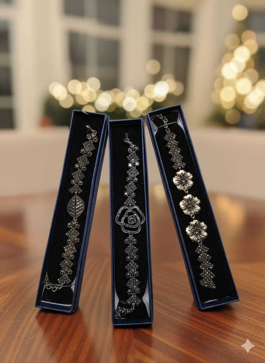 Crystal Bracelet Collection – High-Quality Sparkle in Elegant Designs- Leaf