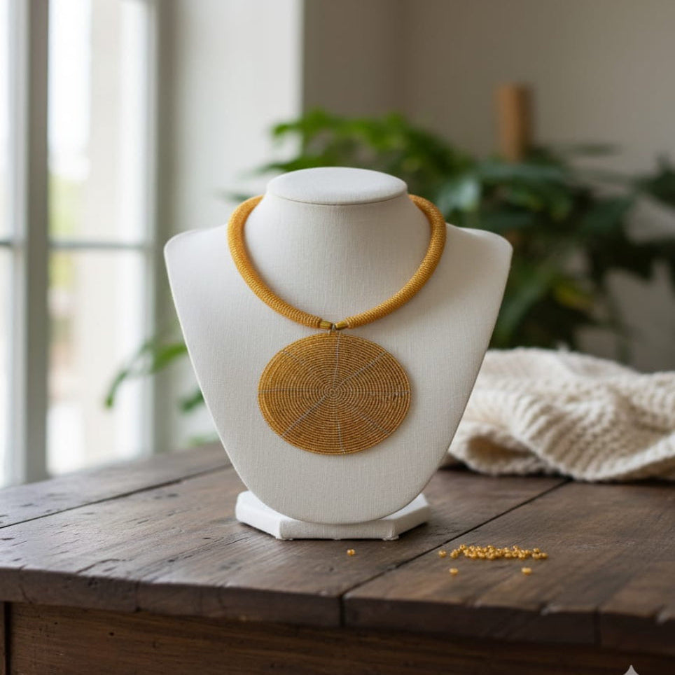 African glass beads Gold