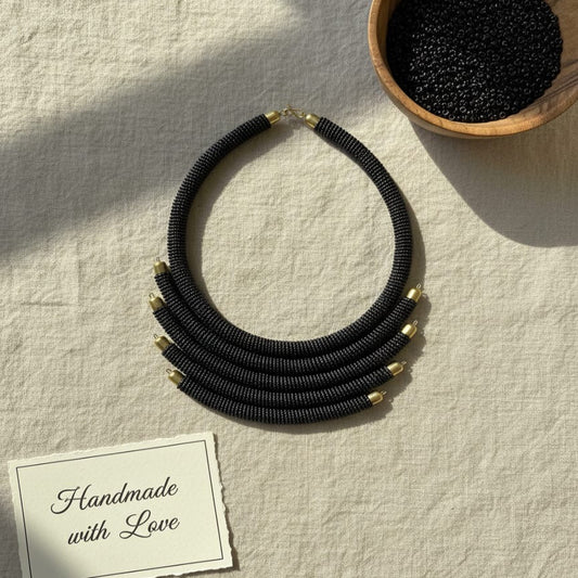 Black Multi-Layer Necklace