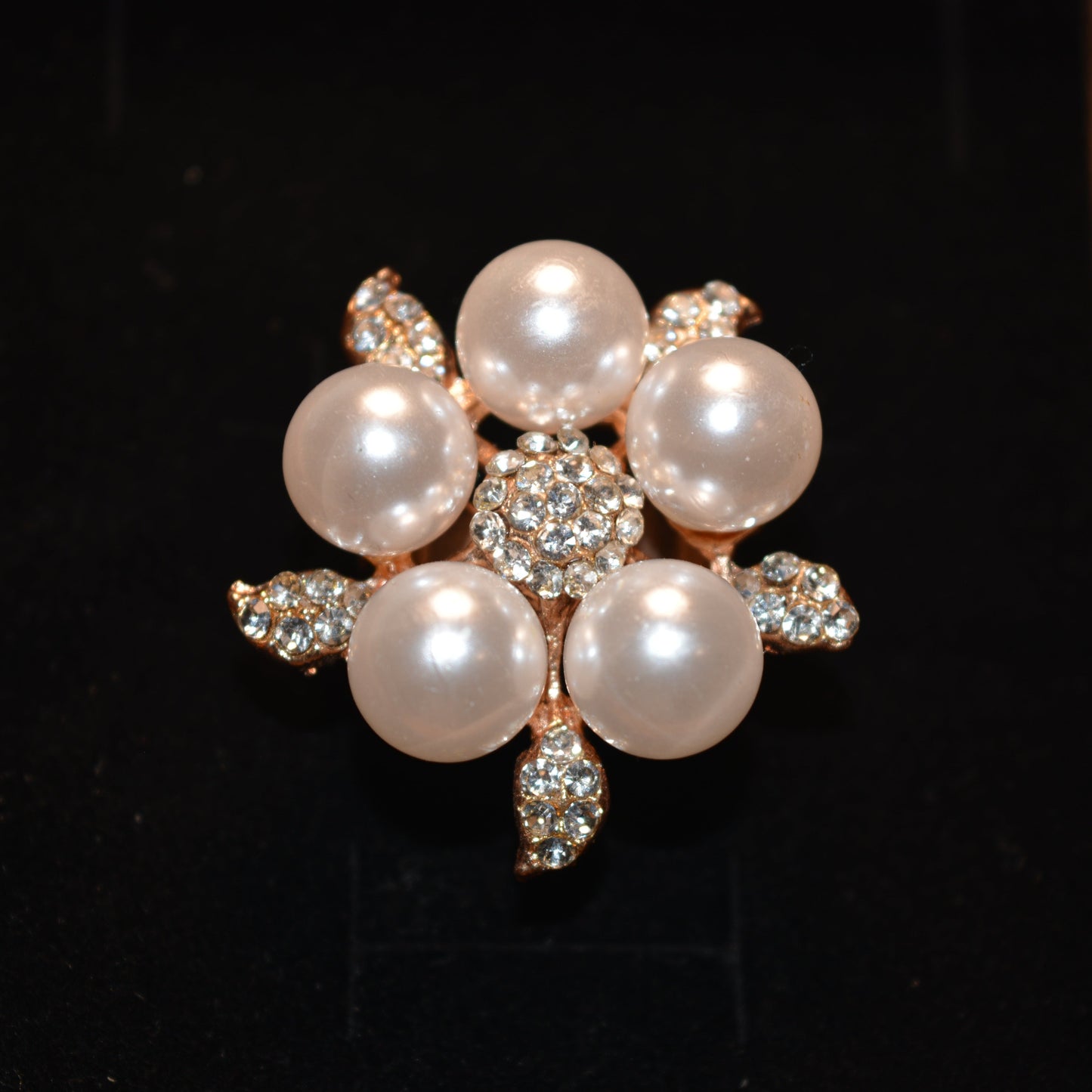 Adjustable Statement Ring with Pearls