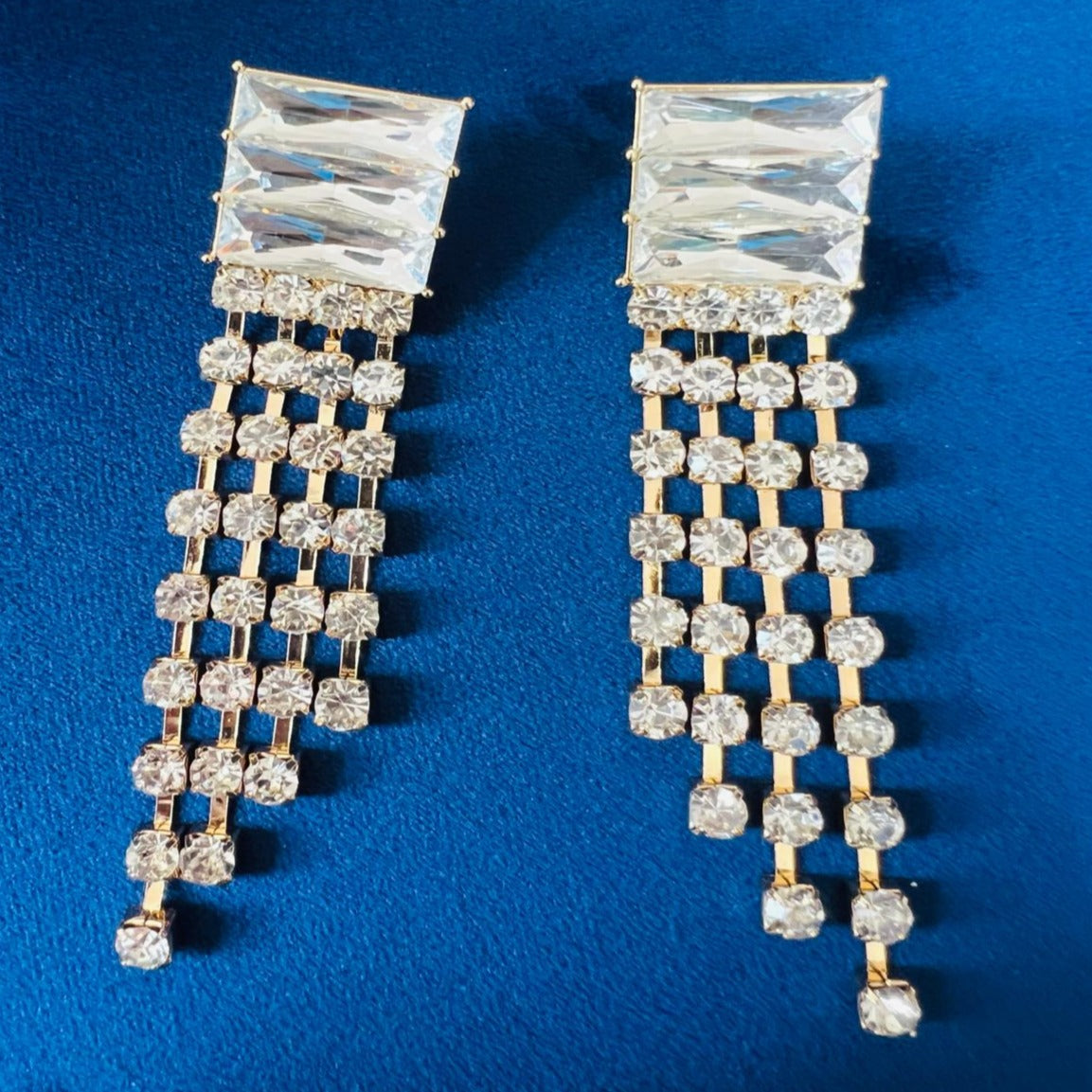 Cascading Crystal Symphony Earrings